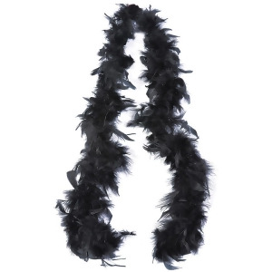 Dozen Black 72 Feather Boas 20's Show Girl Cabaret Dancer Costume Accessory 6' 72 Inch length - All