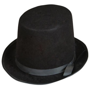 Dozen Black Magician Butler Formal Gentleman Top Hat Costume Accessory Approx 22 circumference 6 tall - All