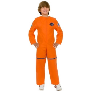 Child's Orange Astronaut Nasa Boys Costume - Boys Large (10-12) for ages 8-10~ approx 73 lbs~ 30.5" chest~ 26.5" waist~ 30.5" seat~ for 57-60" height