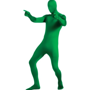 Green Adult Second Skin Full Body Professional Quality Jumpsuit With Hood - Mens X-Large (44-46) 44-46" chest~ 5'10" - 6'3" approx 190-210lbs