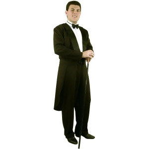 Adult's Mens Formal Tuxedo Magician Butler Jacket Pants Costume - Mens Large (42-44) 42-44" chest~ 5'8" - 6'2" approx 175-190lbs