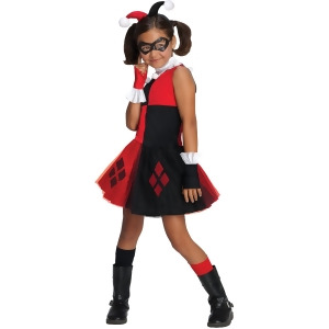 Child Girls Harley Quinn Tutu Dress Costume Set - Girls Medium (8-10)