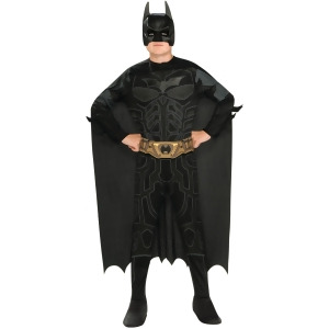 Child Boys Tween Batman Suit Cape And Mask Costume - Boys Standard (34-36)