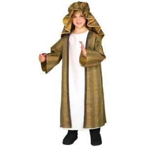 Child Boys Shepherd Gold And Brown Robe Costume - Boys Large (12-14)