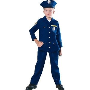 Child Boys Blue Police Officer Cop Costume - Boys Large (12-14)