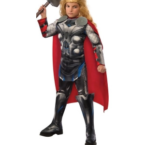 Child Boys Marvel Deluxe Thor Avengers 2 Costume With Cape - Boys Large (12-14)