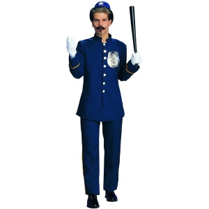 Adult's Mens Blue Keystone Kop Costume - Mens Small (34-36) 34-36" chest~ 5'6" - 5'10" approx 100-125lbs