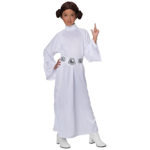 Child Girls Deluxe Princess Leia Star Wars Costume - Girls Large (12-14)