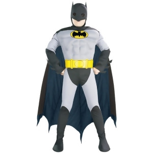 Child Boys Batman Muscle Suit Cape And Mask Costume - Boys Medium (8-10)