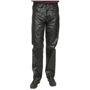 Black 4 Pocket Faux Leather Pants - Approx 40" Waist