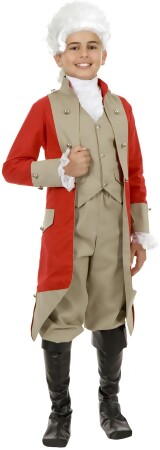 Child Boys British Red Coat Military Jacket Costume Accessory 