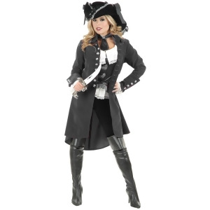Womens Pirate Lady Vixen Jacket Gun Metal Grey - Large (11-13)
