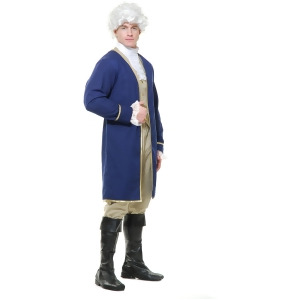 Adult Mens George Washington Colonial Costume Set - Mens Large (42-44) 42-44" chest~ 5'8" - 6'2" approx 175-190lbs