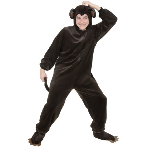 Adult Size Micro Fiber Jungle Safari Monkey Suit With Tail Costume - Mens Medium (40-42) 40-42" chest~ 5'7" - 6'1" approx 145-175lbs