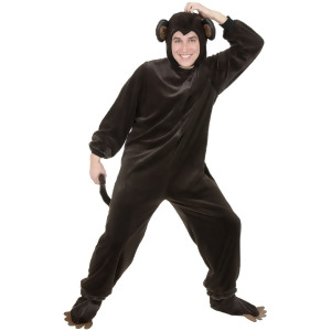 Adult Size Micro Fiber Jungle Safari Monkey Suit With Tail Costume - Mens Small (36-38) 36-38" chest~ 5'6" - 5'10" approx 120-145lbs