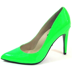 Highest Heel Womens 4 Plain Pump Neon Green Patent Pu Shoes - Women's US Shoe Size 5