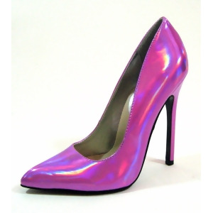 Highest Heel Womens 5 Plain Pump Fuchsia Iridescent Patent Pu Shoes - Women's US Shoe Size 9.5