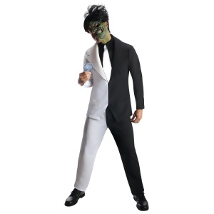 Adult's Mens Batman Dc Comics Two Face Harvey Dent Villain Costume - Mens Standard (44) 44" chest~ 5'9" - 5'11" approx 170-190lbs