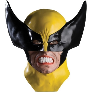 Men's Marvel Universe Wolverine Overhead Latex Mask Costume Accessory Standard size - All