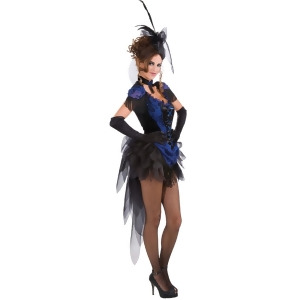 Women's Size 12 Victorian Raven Gothic Burlesque Showgirl Costume Womens Standard 12 approx 38-40 bust 28-32 waist - All