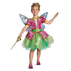 Kid's Deluxe Disney Peter Pan Tinker Bell Pirate Tink Fairy Costume - Girls Large (10-12) for ages 8-10~ 67-84 lbs approx 28"-30" chest~ 24"-25" waist
