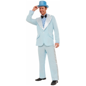 Adult Mens Formal Evening Gentlemens Attire Zip Up Blue Suit And Tie Costume - Mens Medium (38-40)