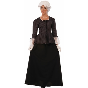 Womens Modest Colonial Woman Martha Washington Dress Costume Womens Standard 6-14 approx 26-32 waist 35-41 hips 34-38 bust - All