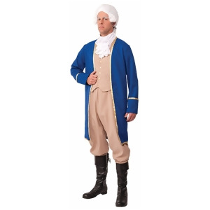 Adult Mens American Revolution Colonial George Washington Coat Uniform Costume - Mens Large (42) 5'7" - 6'1" approx 150-180lbs