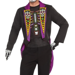 Adult Mens Day Of The Dead Formal Butler Gentleman Suit Coat Costume - Mens XL (44-48) 5'9" - 6'2" approx 195-215lbs