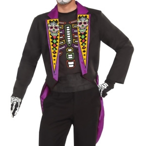 Adult Mens Day Of The Dead Formal Butler Gentleman Suit Coat Costume - Mens Large (42) 5'7" - 6'1" approx 150-180lbs