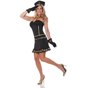 Midnight Sailor Sexy Costume - Womens X-Small - Small (0-2) approx 30-32" bust~ A-B cup~ 22"-23" waist~ 32-34" hips~ 90-115 lbs
