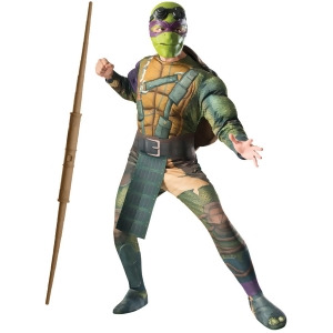 Adult's Mens Deluxe Teenage Mutant Ninja Turtles Movie Donatello Costume Bundle - Mens X-Large (44-46) 44-46" chest~ 5'9" - 6'2" approx 190-210lbs