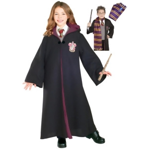 Kids Hermione Granger Gryffindor Robe And Wand Bundle - Girls Small (4-6) for ages 3-5~ 36-47 lbs approx 23"-25" chest~ 21"-22" waist~ 23-25" hips~ 16