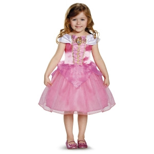 Aurora Sleeping Beauty Disney Toddler Classic Toddlers Costume Dress - Girls Small (4-6) for ages 3-5~ 36-47 lbs approx 23"-25" chest~ 21"-22" waist~ 