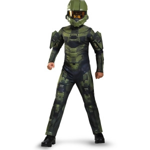 Child's Boys Master Chief Halo Classic Costume With Mask - Boys Extra-Large (12-14) for ages 8-10~ 90+ lbs approx 30"-32" chest~ 26-27" waist~ 23-25" 