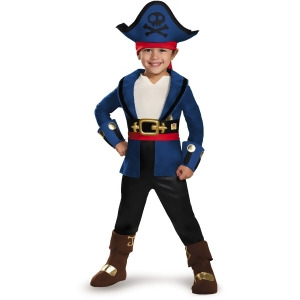 Deluxe Captain Jake And The Neverland Pirates Classic Toddlers Costume - Toddler (2T) approx 20-21" chest~ 19-20" waist for 30-34" height & 27-30 lbs