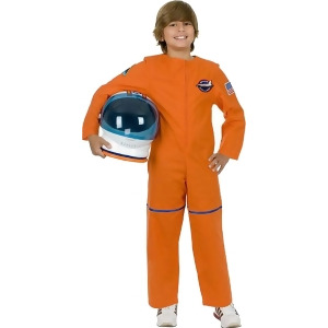 Kid's Orange Astronaut Nasa Boys Costume And Helmet Bundle - Boys Large (10-12) for ages 8-10~ approx 73 lbs~ 30.5" chest~ 26.5" waist~ 30.5" seat~ fo
