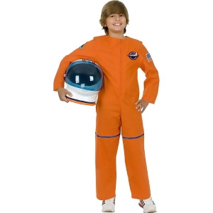 Kid's Orange Astronaut Nasa Boys Costume And Helmet Bundle - Boys X-Small (4-6x) for ages 3-5~ approx 45 lbs~ 26.5" chest~ 23.5" waist~ 26.5" seat~ 45