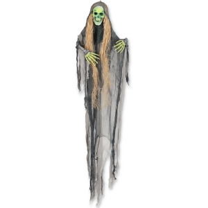 5' Hanging Hairy Skeleton Creepy Creature Halloween Decoration 5' - All