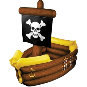 Inflatable Pirate Buccaneer Party Treasure Ship Mast Flag Party Cooler 3'3 x 33 - All