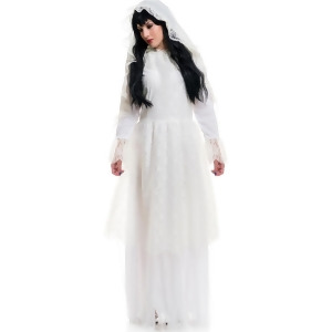 Womens Spooky Nightshade Bride Gown With Lace Veil - Womens X-Small (3-5) approx 25 waist~ 36.5 hips~ 35 bust~ A-B