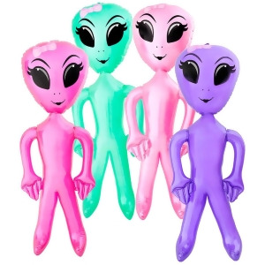 Set Of 4 Assorted 63 Inflatable Girl Aliens Martian Prop Toy Decorations 63 - All