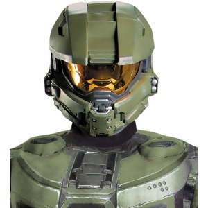 Adults Mens Green Halo Master Chief Full Helmet Costume Accessory Standard size - All
