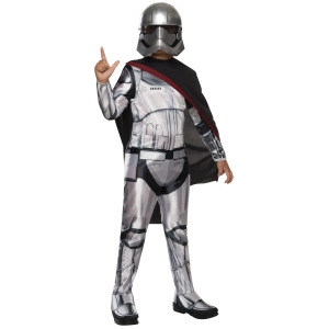 Child's Girls Star Wars Episode Vii The Force Awakens Captain Phasma Costume - Girls Small (4-6) for ages 3-5 approx 25"-26" waist~ 44-48" height