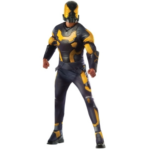 Adult Mens Deluxe Marvel Ant-Man Yellow Jacket Costume With Mask - Mens Standard (44) 44" chest~ 5'9" - 5'11" approx 170-190lbs