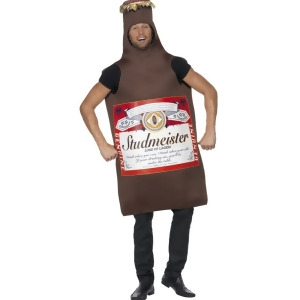 Mens Funny Studmeister Beer Bottle Lord Of Lagers Costume One size fits most up to size 48 - All