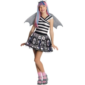 Girls Monster High Rochelle Goyle Girl Costume And Wig Bundle - Girls Small (4-6) for ages 3-5~ 36-47 lbs approx 23"-25" chest~ 21"-22" waist~ 23-25" 