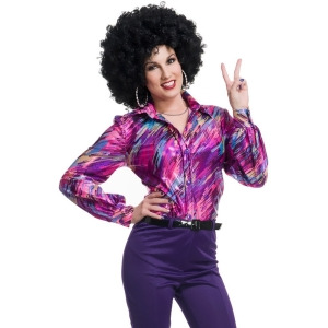 Womens 70s Queen Disco Shirt Female Disco Shirt - Small 5-7 approx 26-28 waist~ 34-36 bust