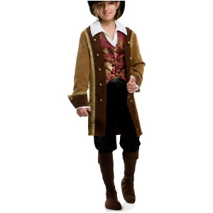 Childs Boys Deluxe Pirate Pete Jacket Shirt And Vest - Medium (8-10) for ages 7-8~ approx 65 lbs~ 29.5" chest~ 25.5" waist~ 29.5" seat~ 54-57" height