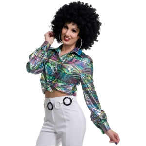 Womens 70s Diva Disco Shirt Female Disco Shirt - X-Small 3-5 24-26 waist 34-36 hips 32-34 bust A-B